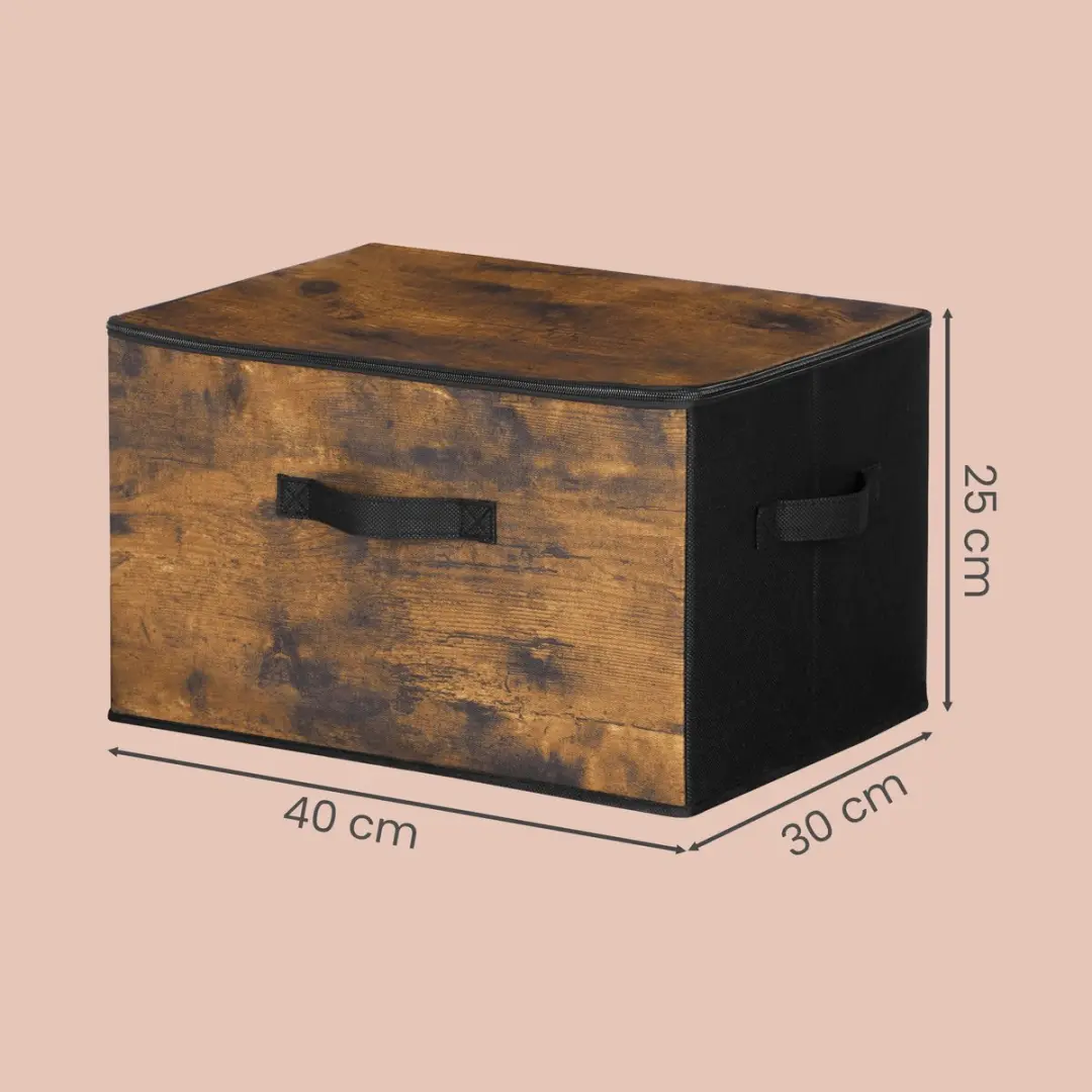 Songmics Opbergbox RYZ103B01 - 3-delig Vintagebruin - 30L - afbeelding 6 van 6
