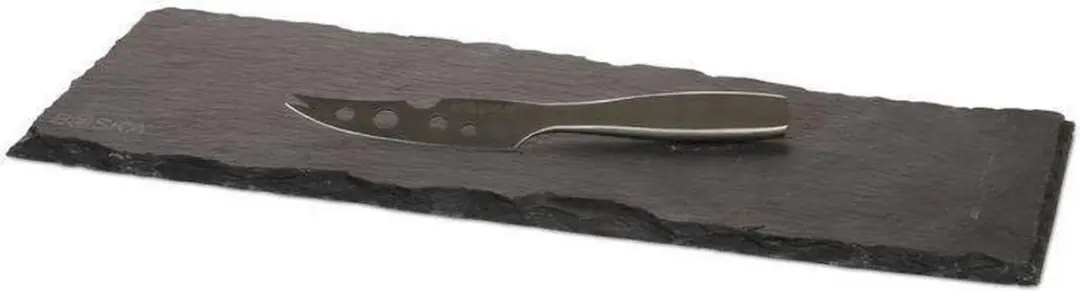 Boska Kaasset Leisteen S Kaasplank - Zwart/Zilver - 33 cm
