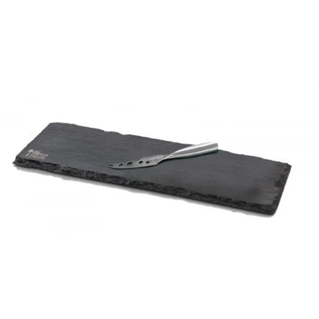 Boska Kaasset Leisteen S Kaasplank - Zwart/Zilver - 33 cm