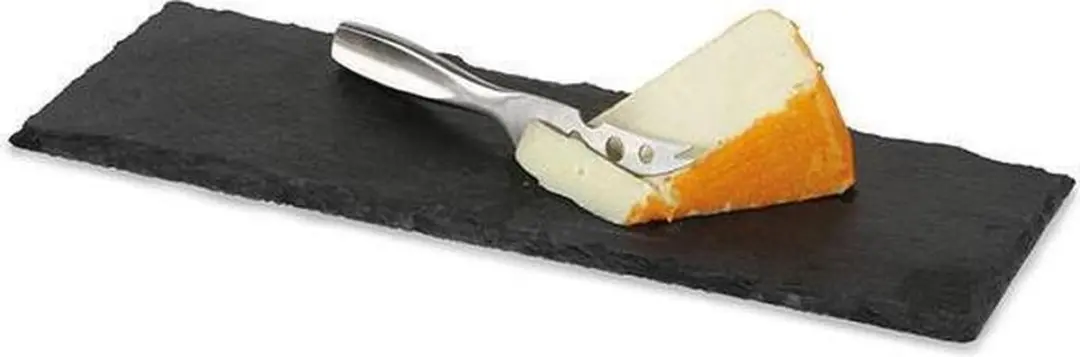 Boska Kaasset Leisteen S Kaasplank - Zwart/Zilver - 33 cm