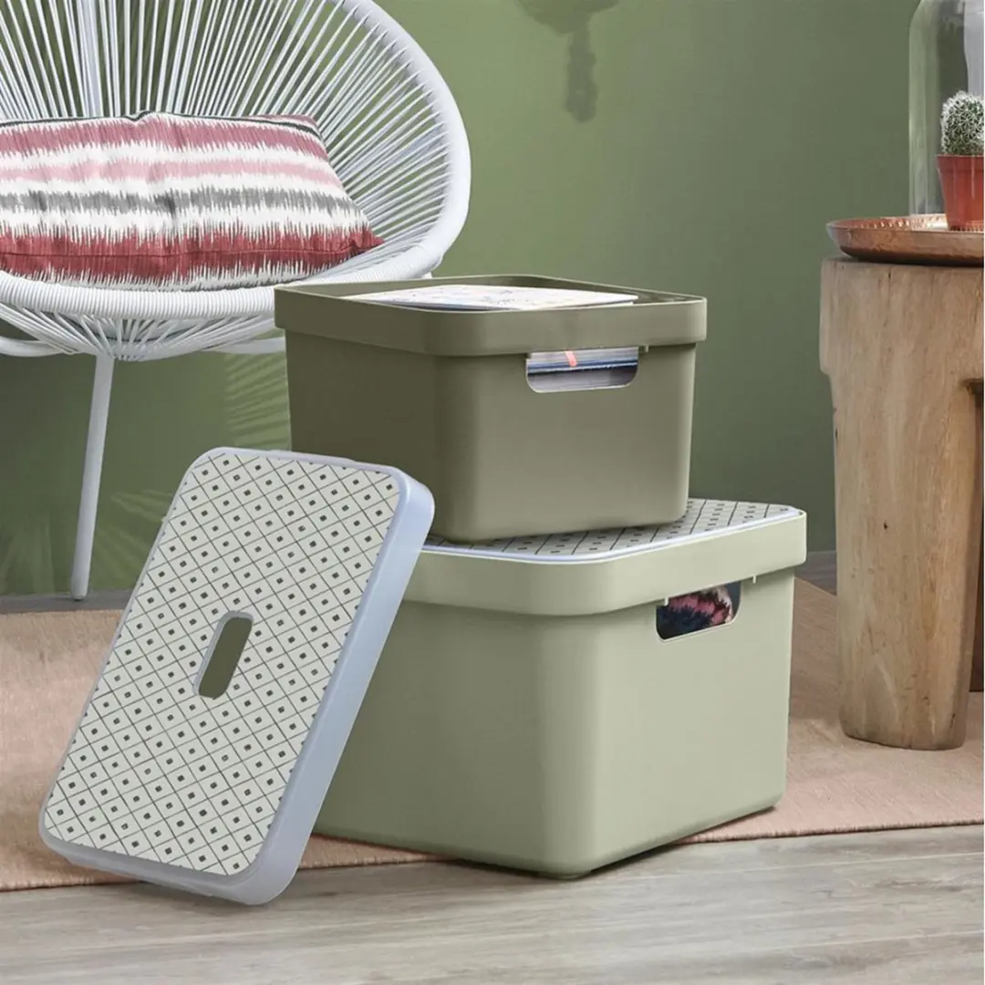 Sunware Sigma Opbergbox - 4 Stuks - 13L - Donkergroen