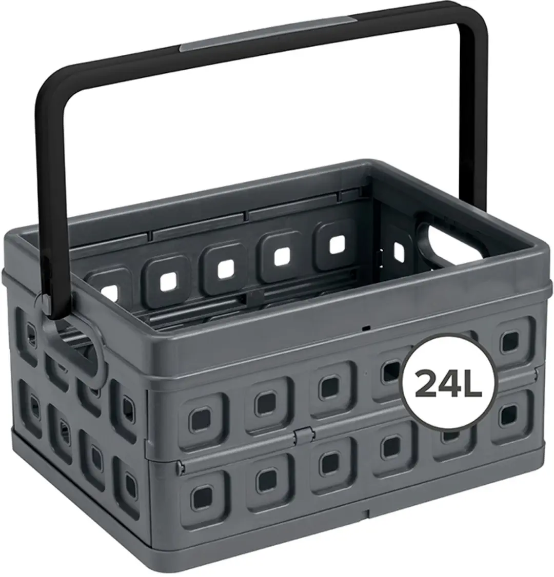Sunware Square Vouwkrat 24L - 43.5x31x21.3cm Antraciet