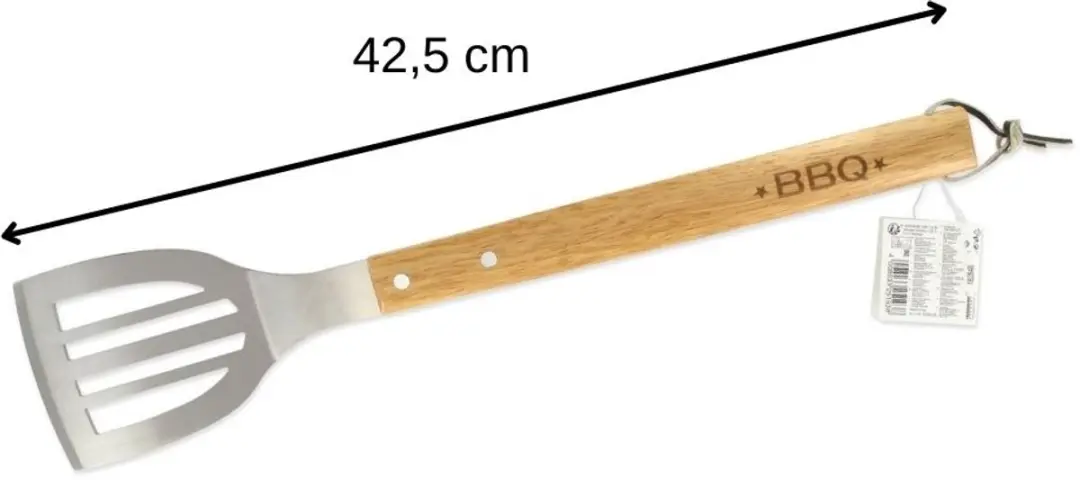 Fackelmann BBQ Editie Grote Barbecueschep - Roestvrij staal/Hout