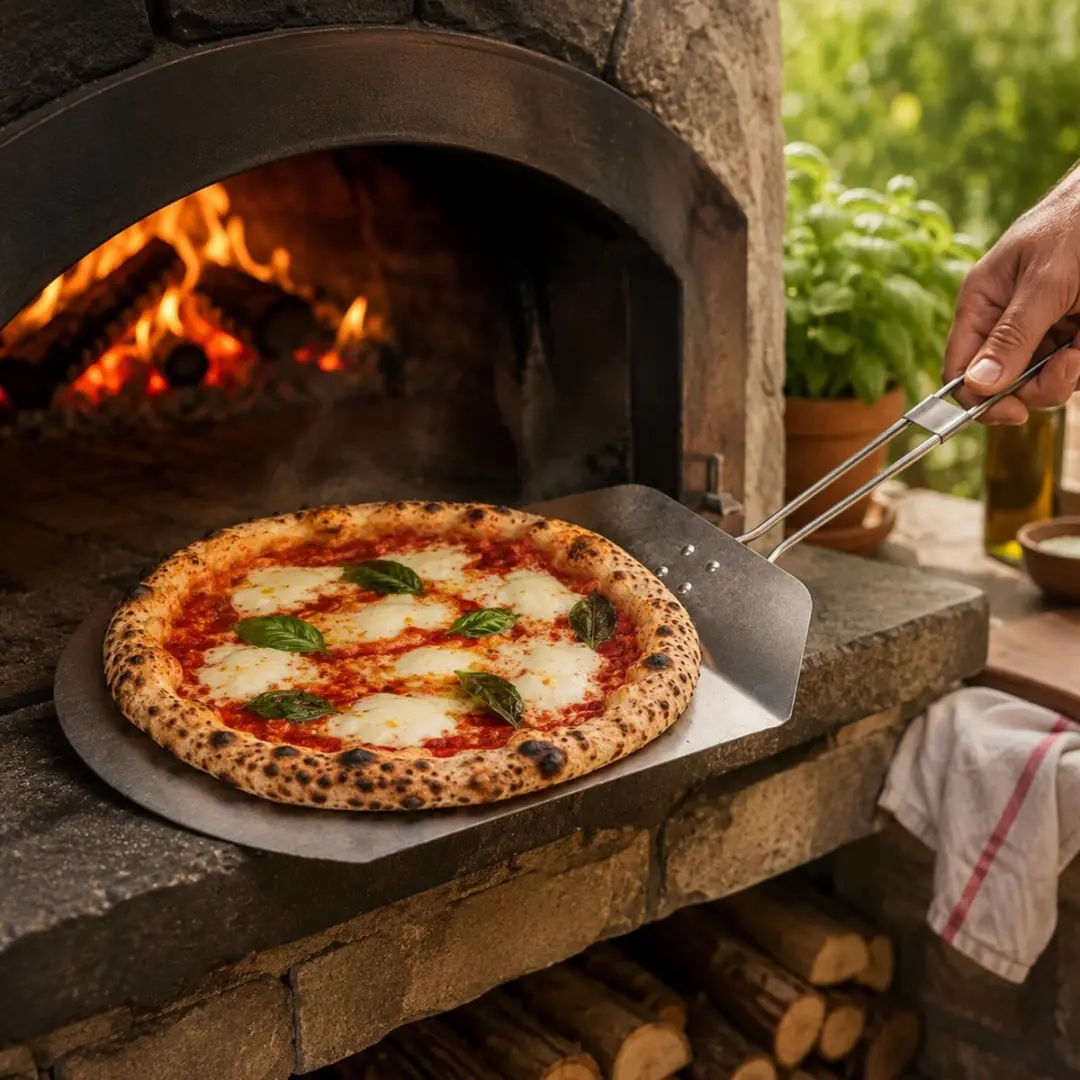 Excellent Houseware Pizzaschep RVS 25x24cm - inklapbaar - afbeelding 6 van 6