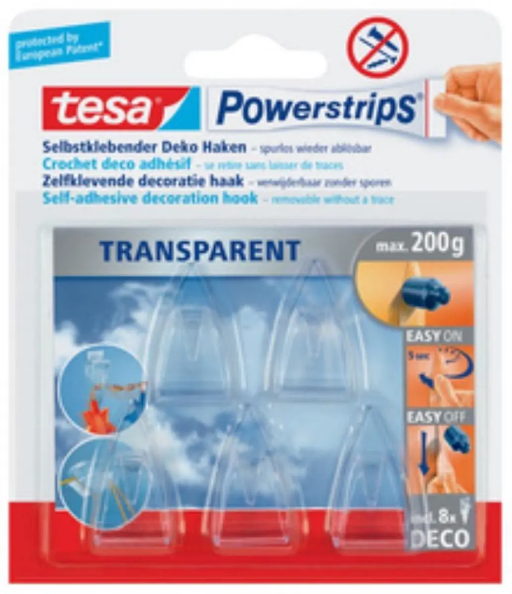 Tesa Deco Serie Zelfklevende Haken Groot - 2 Stuks - afbeelding 6 van 6