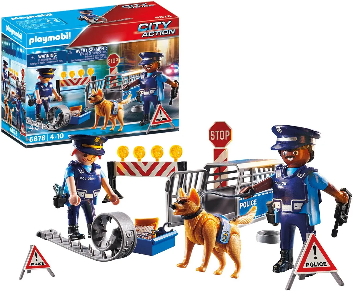 Playmobil City Action Roadblock 6878 - Multicolor