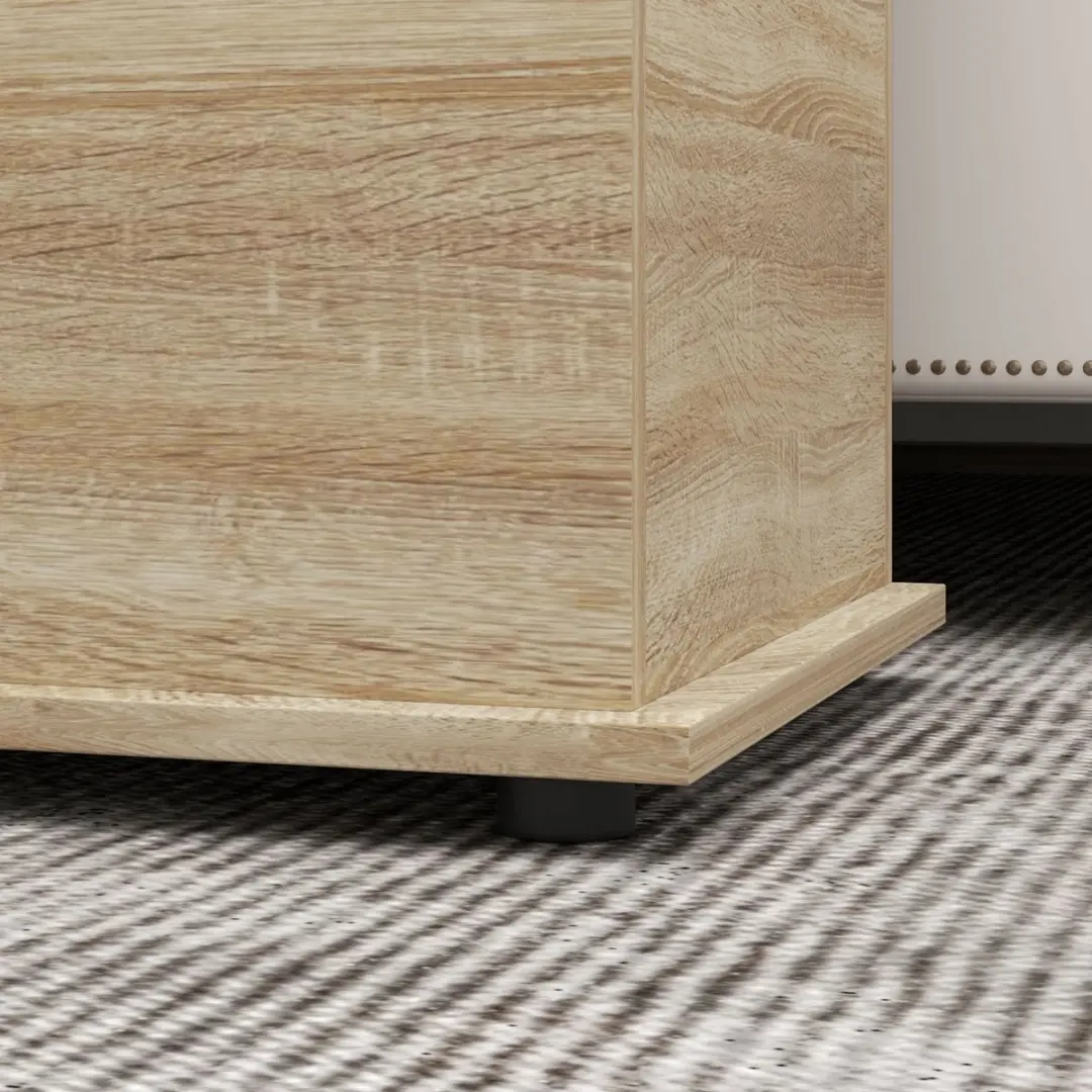 Homcom Opbergkist 100x40x40cm Natuurlijk hout - afbeelding 6 van 6