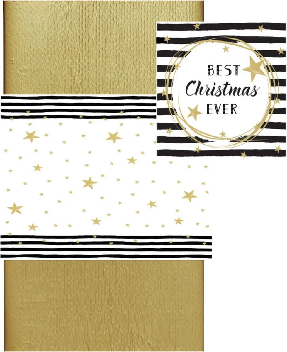 Duni Kerst Tafelset - Sterretjes Goud - 22 Stuks