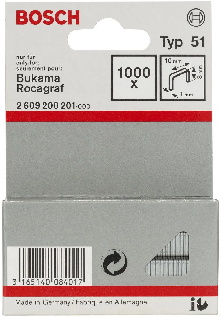 Bosch Niet met platte draad type 51 2609200201 - afbeelding 2 van 2