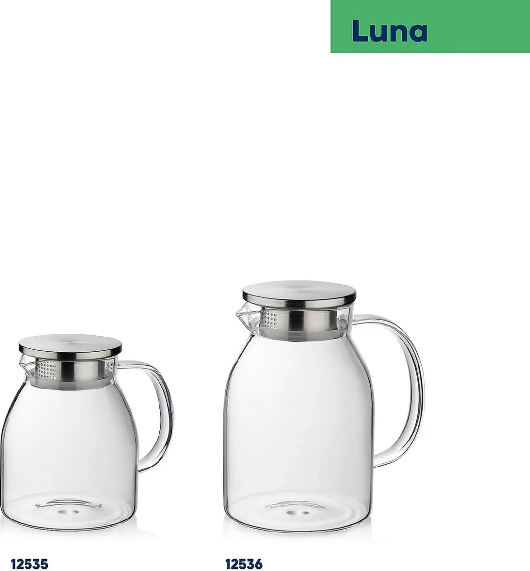 Kela Luna Glazen Kan 1,2L - Transparant