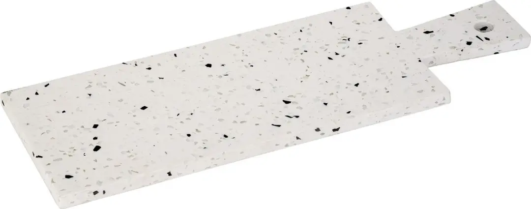 Cosy&Trendy Terrazzo Serveerplank 39x13cm - Wit/Grijs