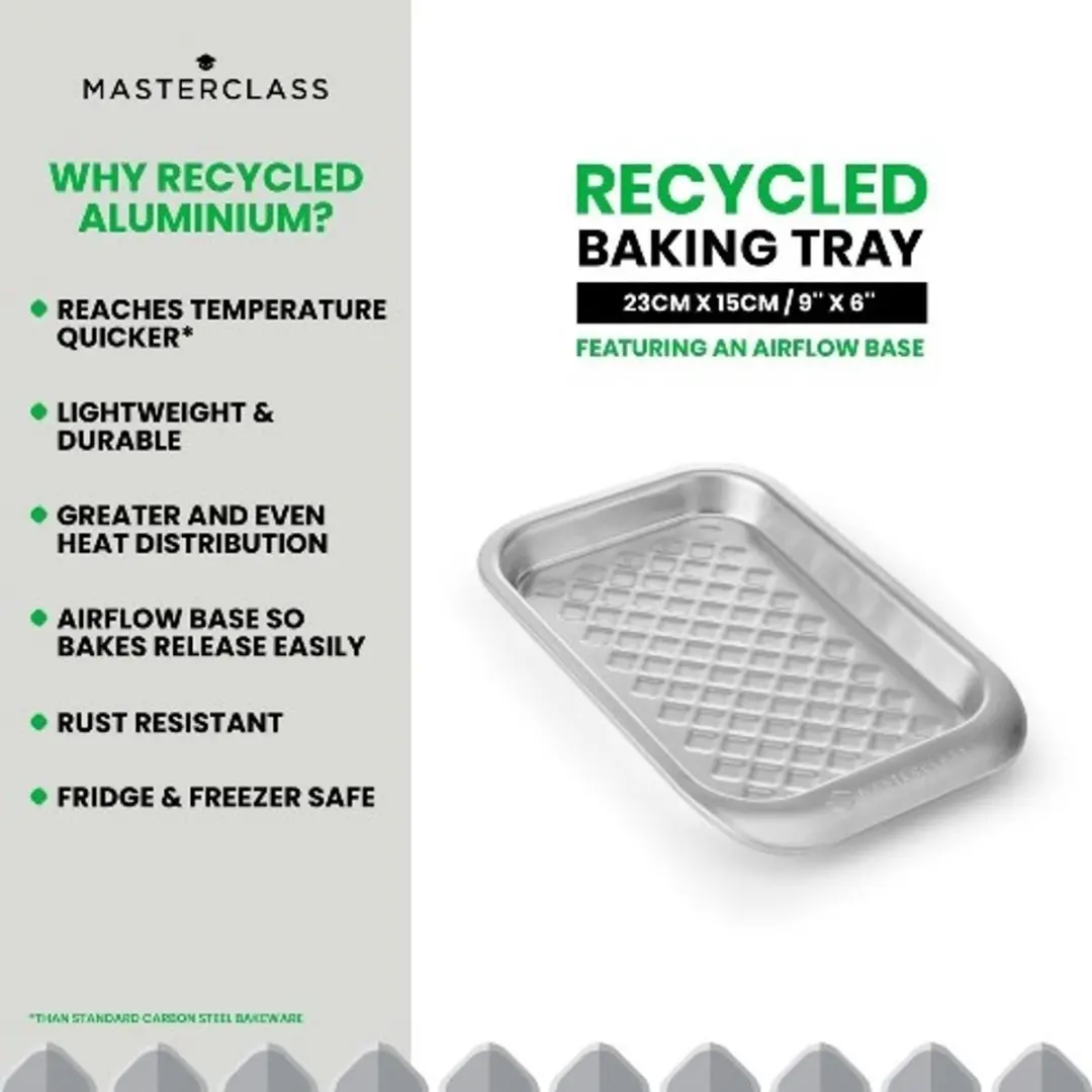 Masterclass Rechthoekige Bakplaat 5057982102104 - 15x24x2cm Zilver