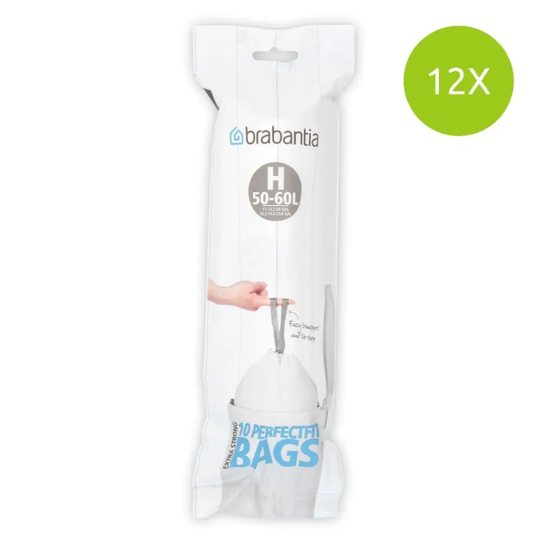 Brabantia PerfectFit Vuilniszakken Code H 60L - 120 Stuks - afbeelding 2 van 6