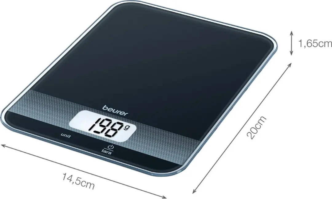 Beurer KS 19 Digitale Keukenweegschaal 5kg - Zwart