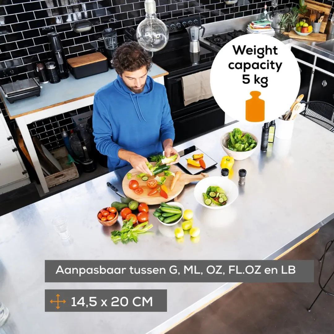 Beurer KS 19 Digitale Keukenweegschaal 5kg - Zwart
