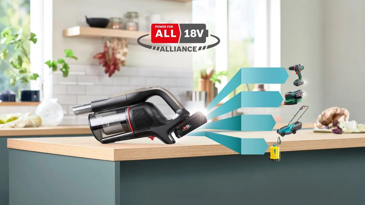 Bosch Unlimited 9 BCS931GAC Snoerloze Steelstofzuiger - Grijs/Zwart - afbeelding 6 van 6