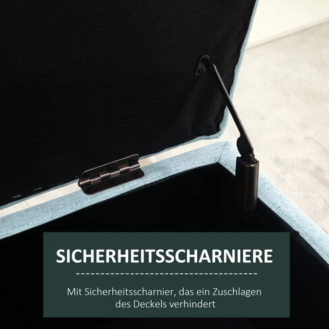 Homcom Sitzbank - 110x39x45cm - Groen - afbeelding 6 van 6