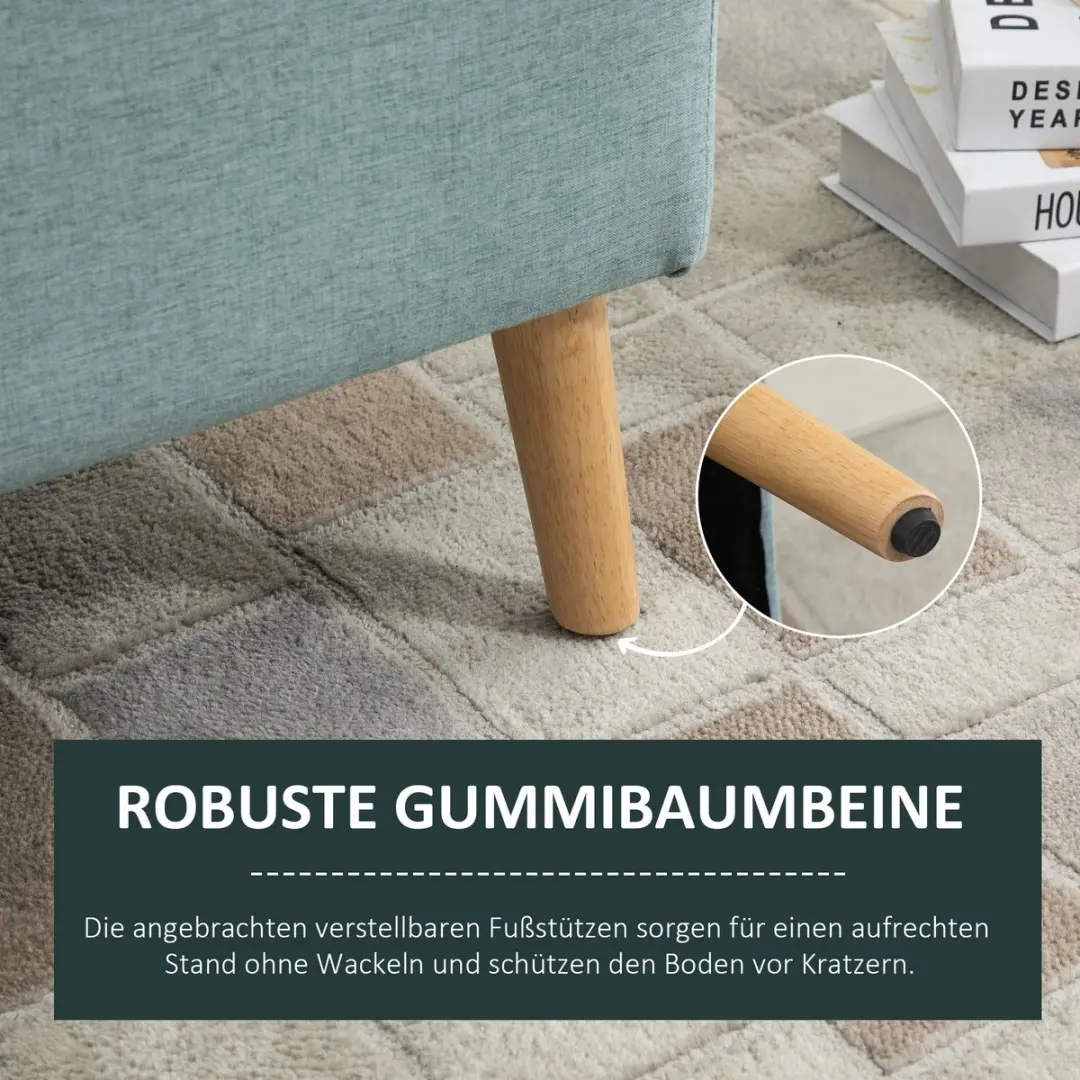Homcom Sitzbank - 110x39x45cm - Groen