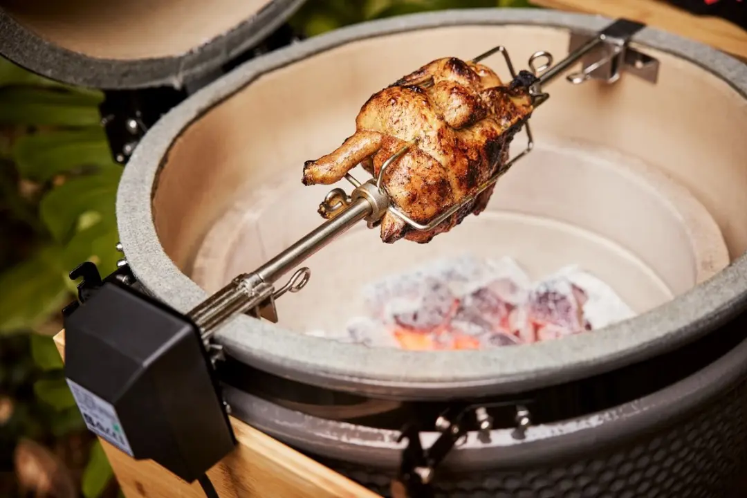 Grill Guru GG460 Rotisserie - Kamado - RVS/Zwart