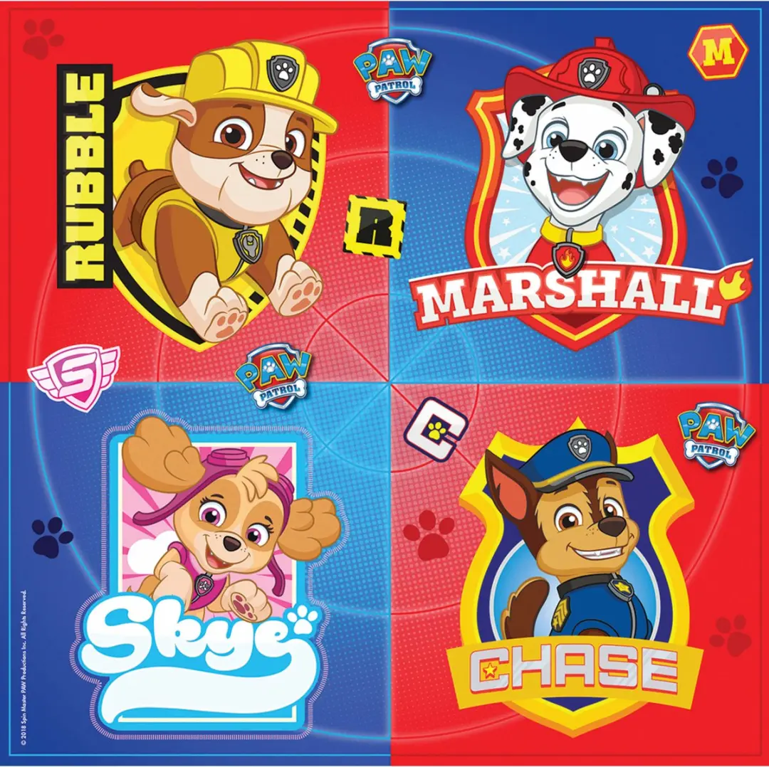 PAW Patrol Servetten 16 Stuks - 33x33cm - Rood/Blauw