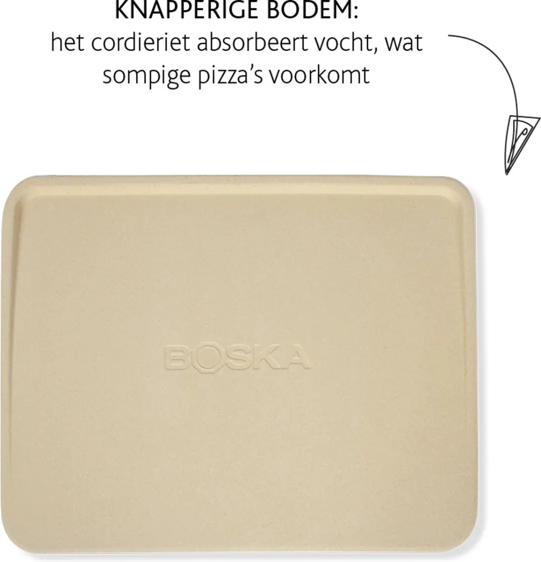 Boska Pizzasteen Deluxe Rechthoek 40x32cm - Cordieriet