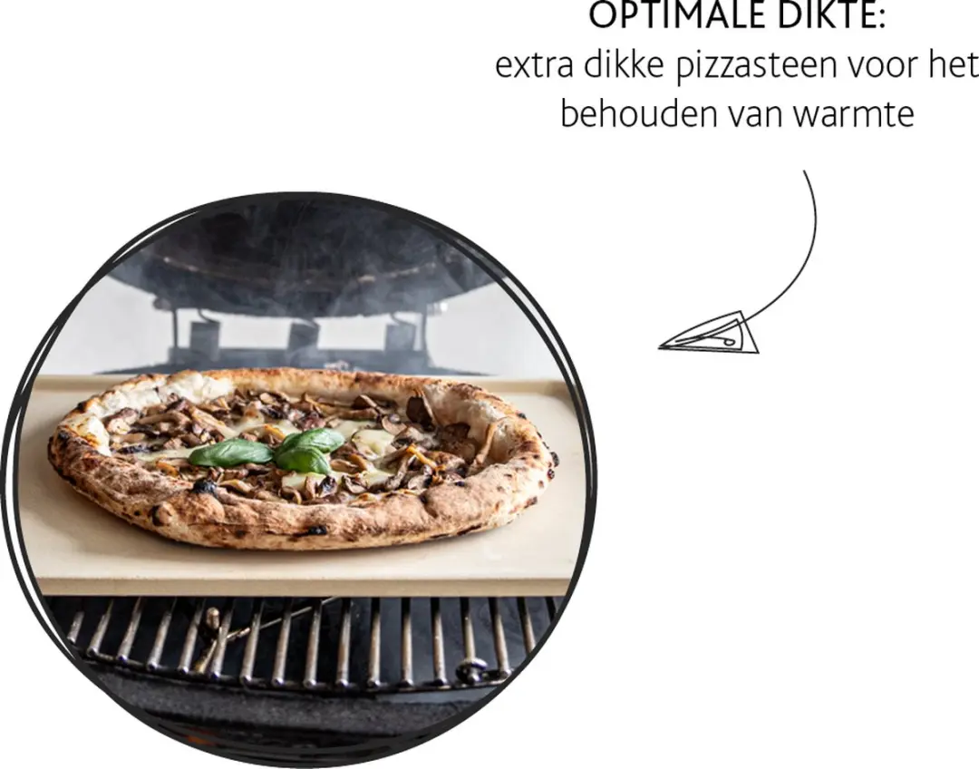 Boska Pizzasteen Deluxe Rechthoek 40x32cm - Cordieriet