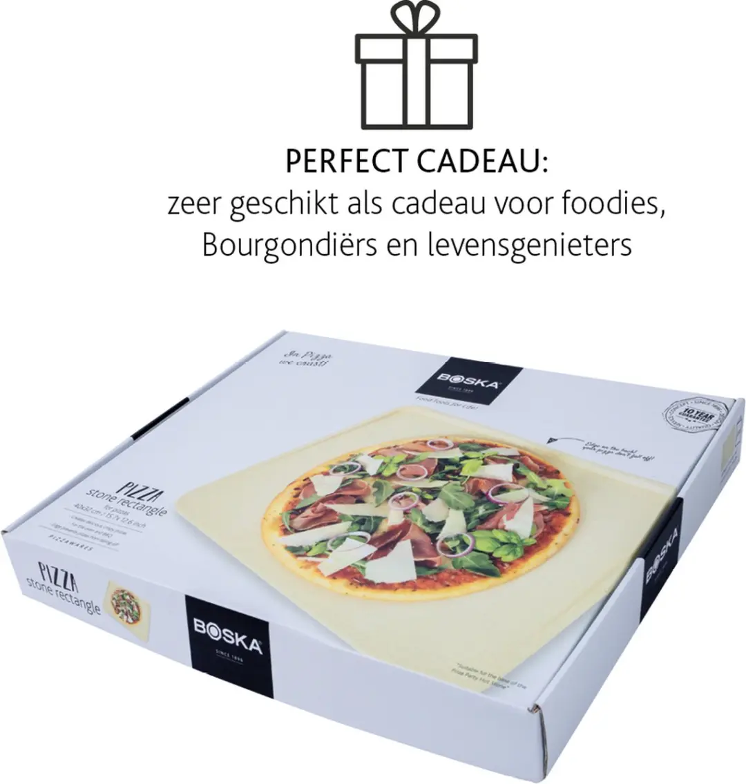 Boska Pizzasteen Deluxe Rechthoek 40x32cm - Cordieriet