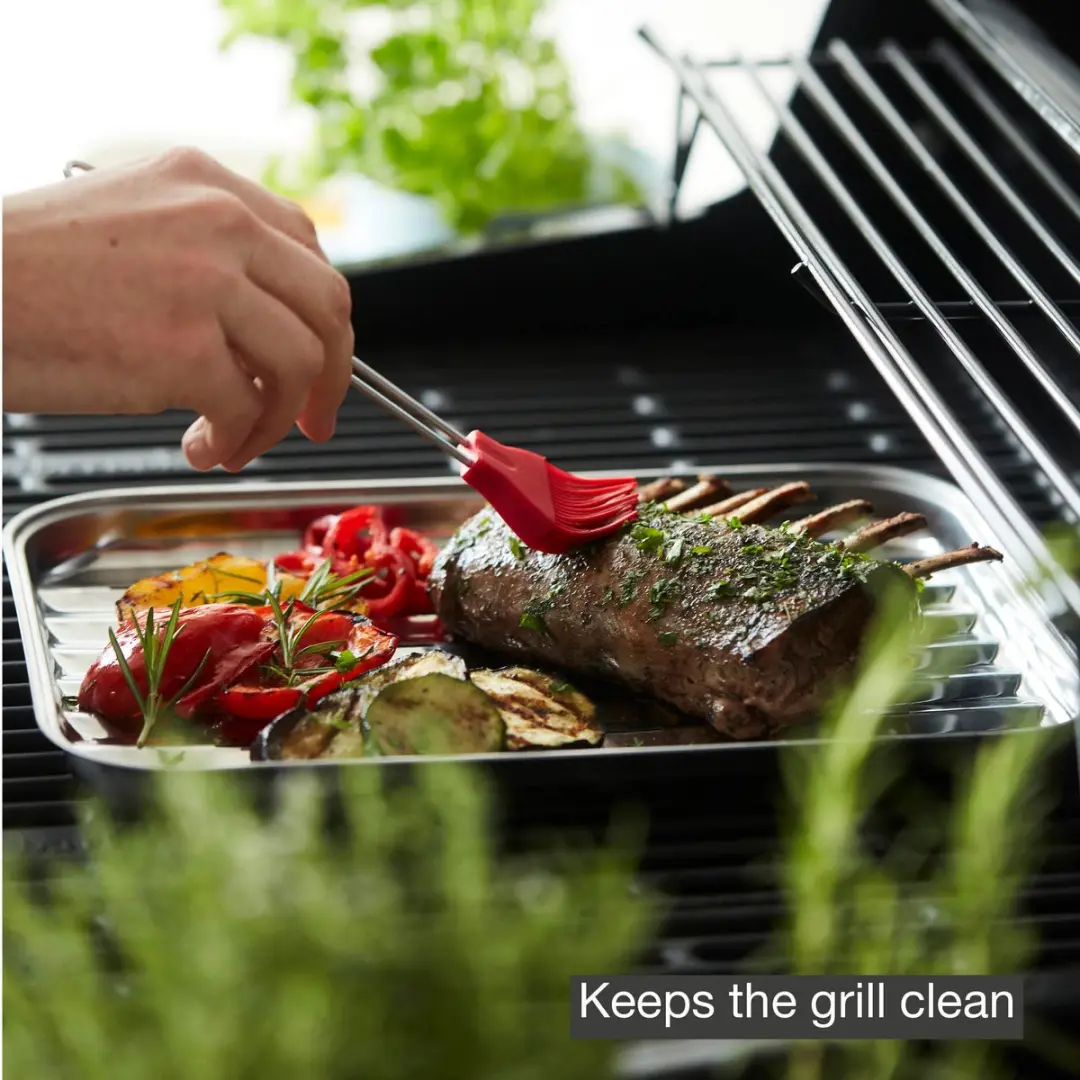 Barbecook Herbruikbare Grillpan RVS 34,5x24cm - Grijs