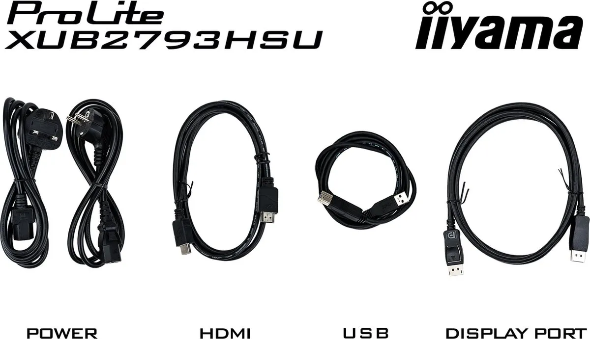 iiyama ProLite XUB2793QSU-B7 27" QHD IPS Monitor - USB-Hub - afbeelding 5 van 6