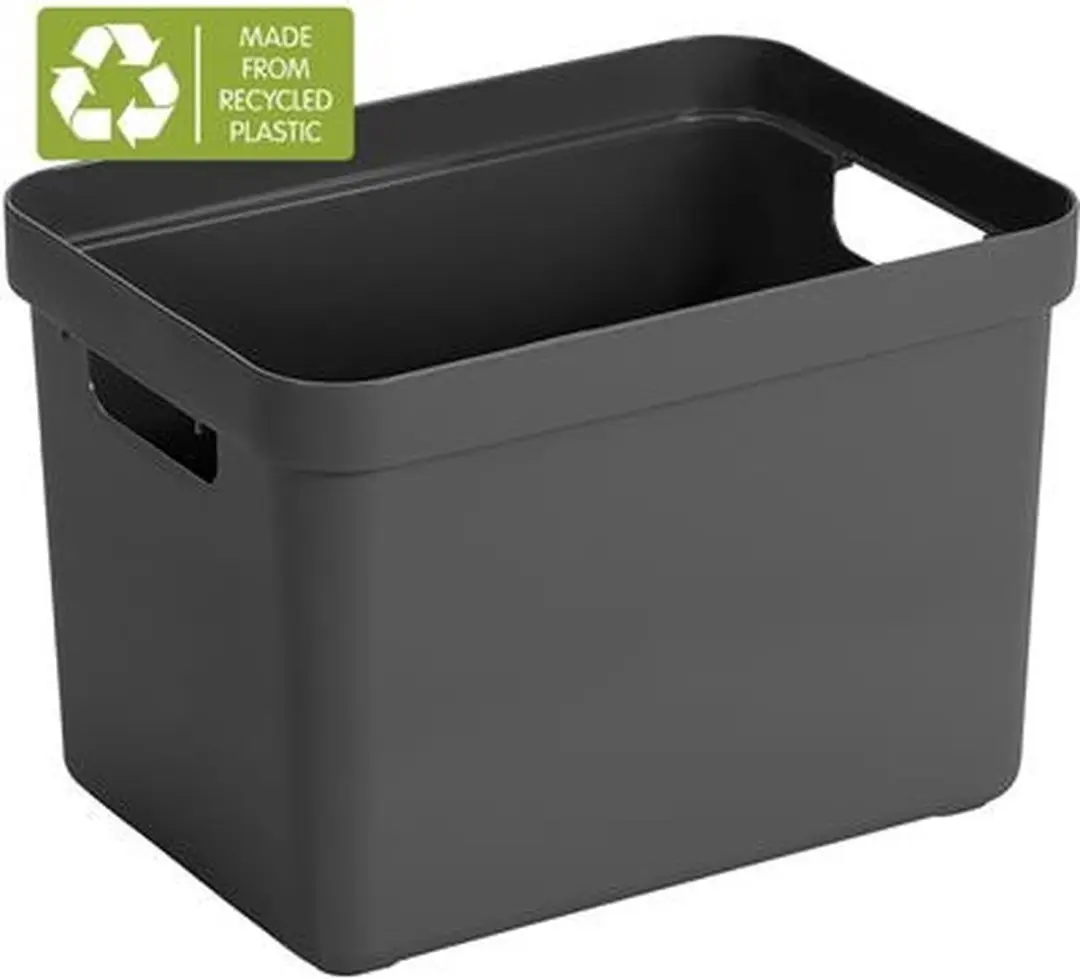 Sunware Sigma Home Opbergbox 18L - 35x24.6x24.3cm - Antraciet - afbeelding 6 van 6