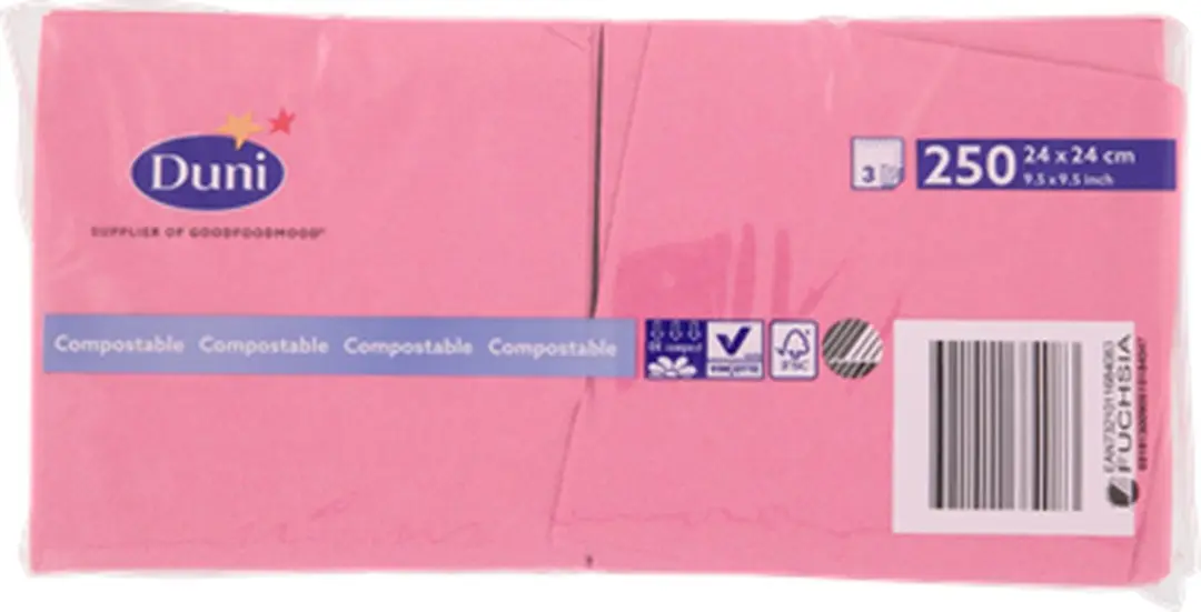 Duni Servetten 24cm 3-laags Fuchsia