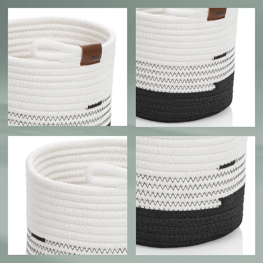 Kela Hedda Mand Ovaal 25x20cm - Wit/Zwart