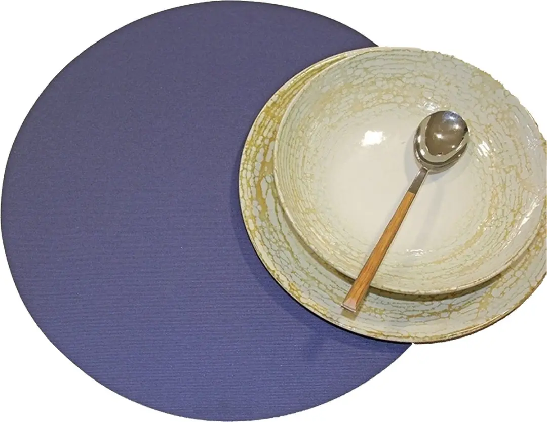 Wicotex Placemats Donkerblauw Rond 38cm - Anti-slip & Teflon
