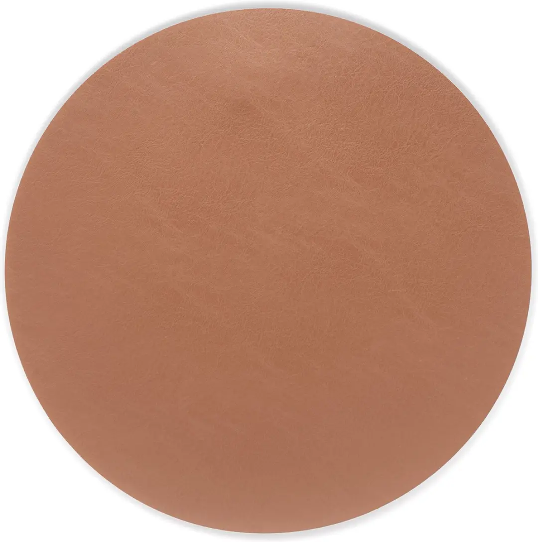 Kade 171 Lederlook Placemats Rond 38cm - 6 Stuks