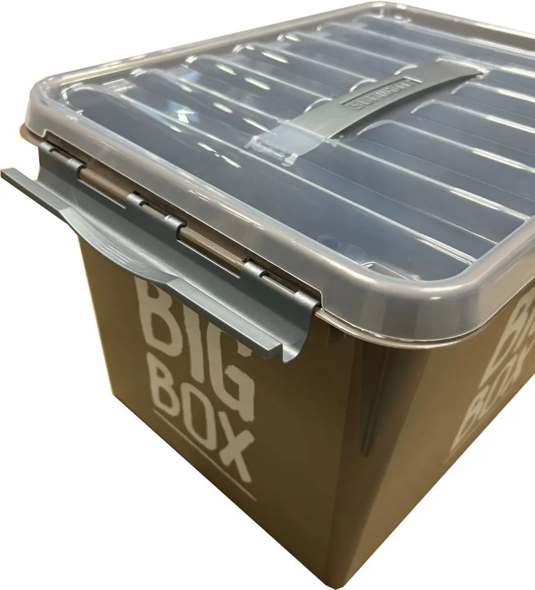 Sunware Q-Line Opbergbox 22L - Grijs/Transparant - 2 Stuks