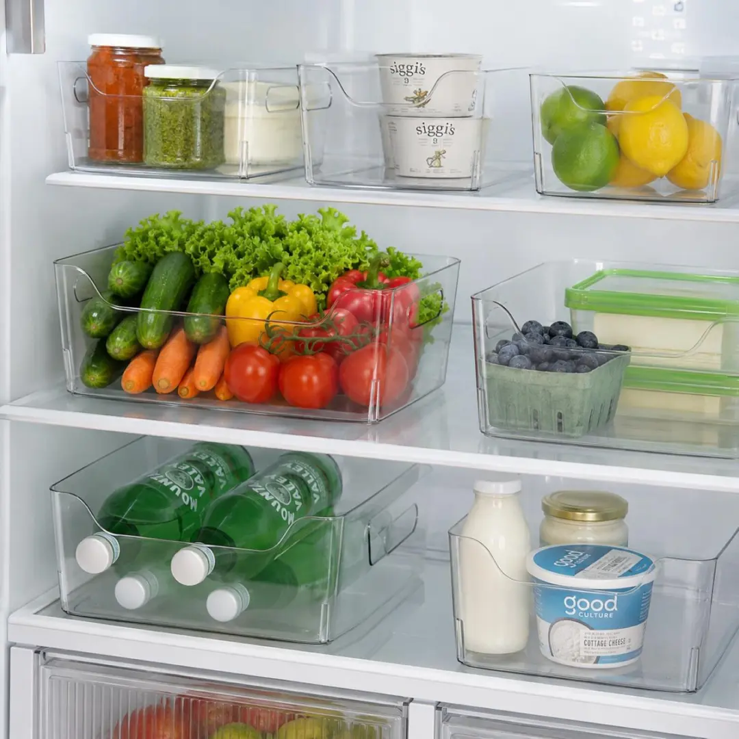 Excellent Houseware Keukenorganizer Mand 3x - Transparant - 7L