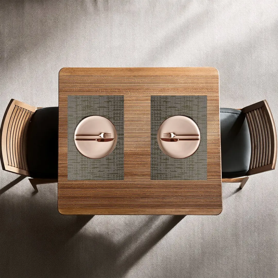 Cosy&Trendy Tafel Placemats 8 Stuks - 30x45cm - Groen/Rozemix