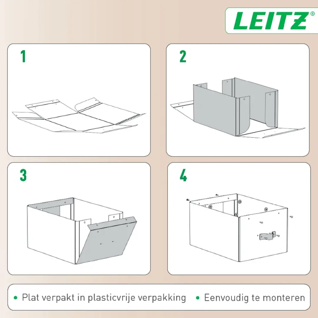 Leitz Puro Opbergdoos 7L - Donkerblauw - 2 Stuks