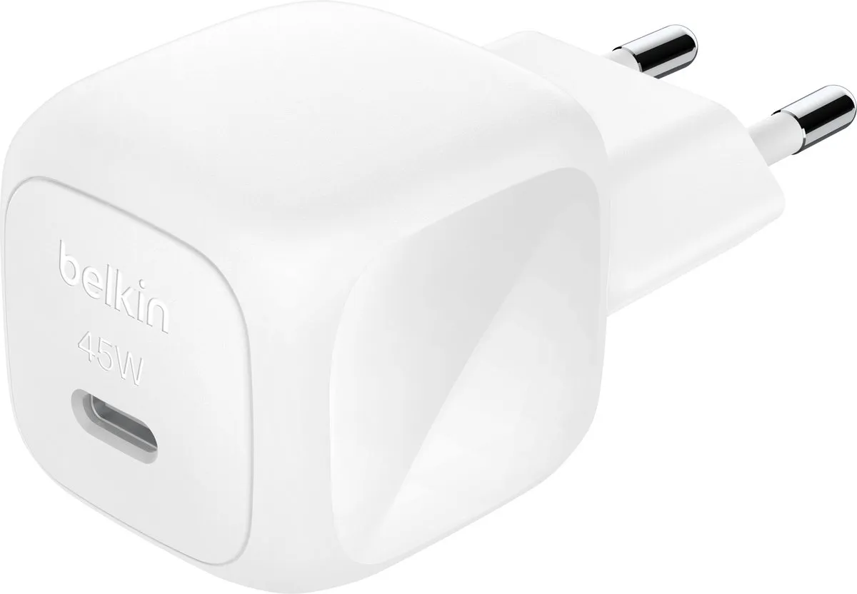 Belkin USB-C Wandlader 45W - 1m USB-C Kabel - Wit - afbeelding 6 van 6