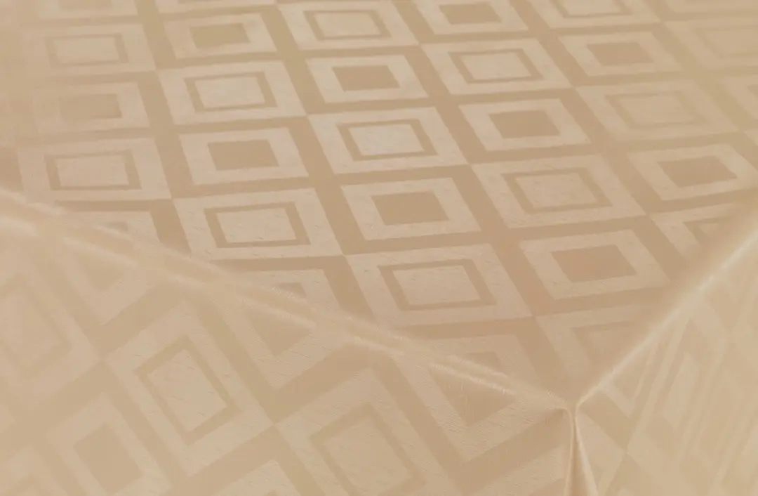 Bellatio Design Tafelzeil Damast Gouden Ruiten 140x220cm