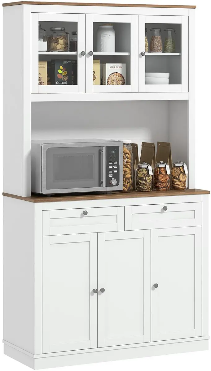Homcom Keukenkast MDF 100x40x180cm Wit