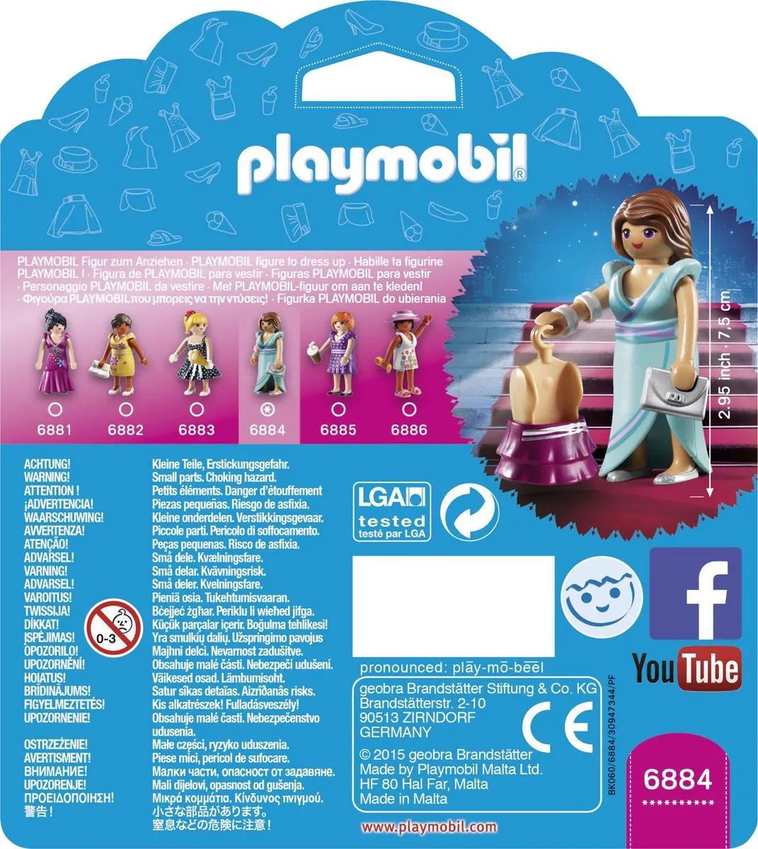 Playmobil Fashion Girl Soiree 6884 - Light Blue
