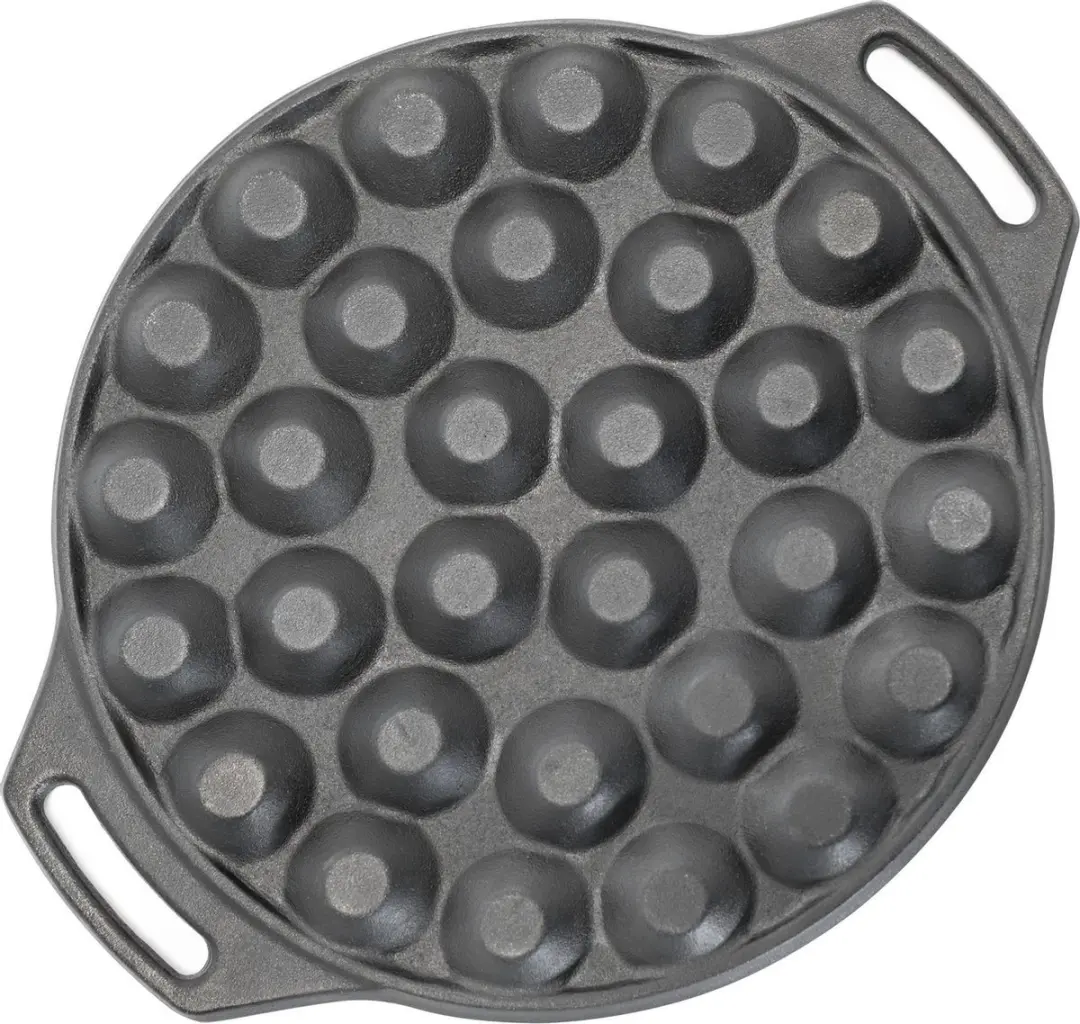 Petromax Gietijzeren Poffertjespan XL - 30 cm - Zwart