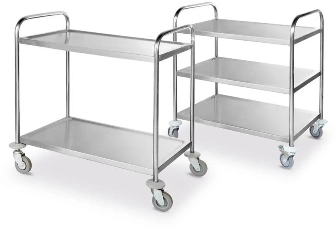 HENDI 810002 Serveerwagen - Roestvast staal - 2 Bladen - 905x585x945mm - afbeelding 6 van 6