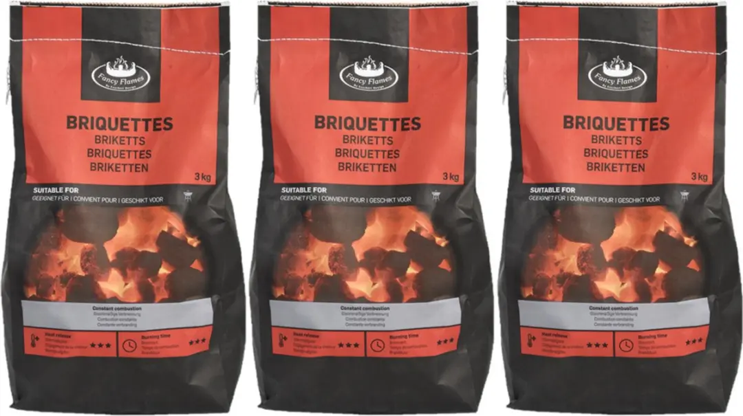 Esschert Design Houtskool Briketten 3x3kg