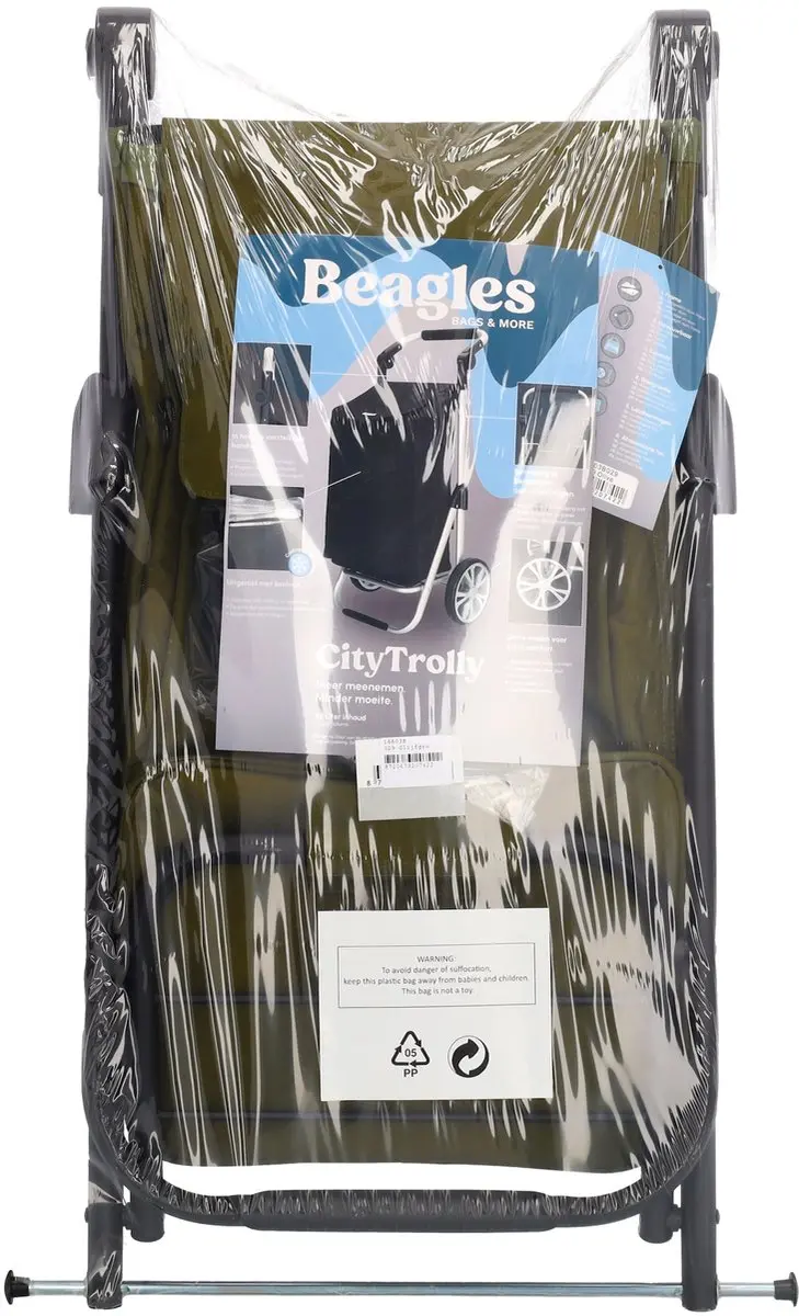 Beagles Shop & Go Boodschappenkar 24592029 - Olijfgroen