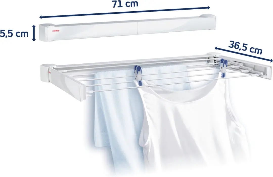 Leifheit Telegant 30 Protect Wanddroogrek - Wit