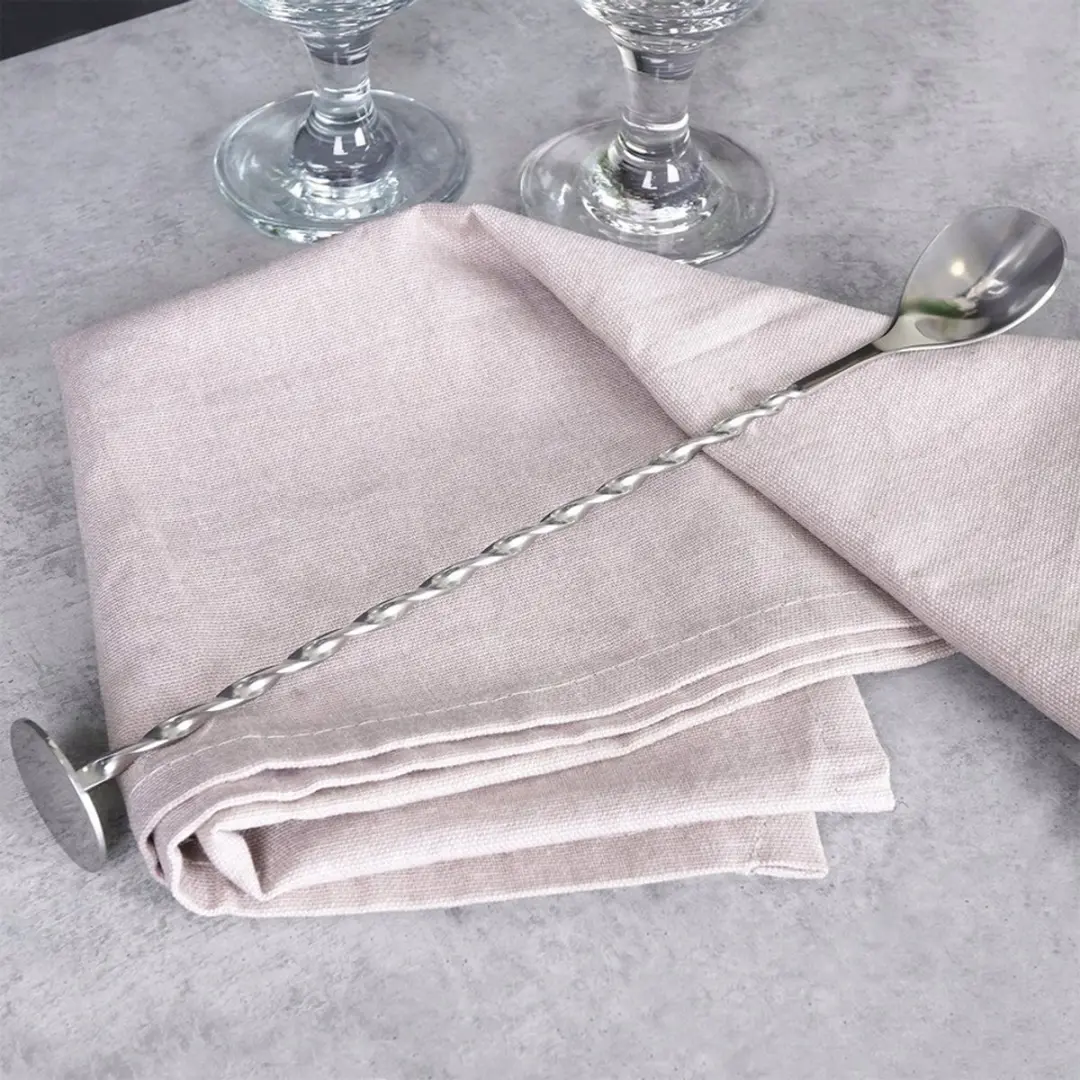 Lange Barlepel RVS - Voor Cocktails & Koffie - 28 cm