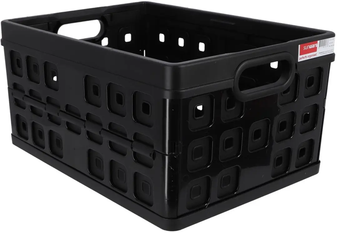 Sunware Square Vouwkrat 32L - 49x36x24.5cm - Zwart - afbeelding 6 van 6