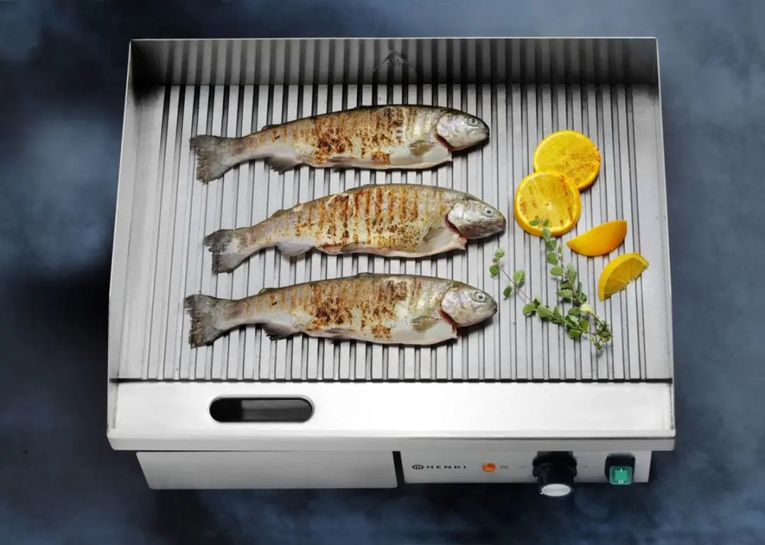 HENDI Elektrische Grillplaat 100W - 55x43cm - Zilver